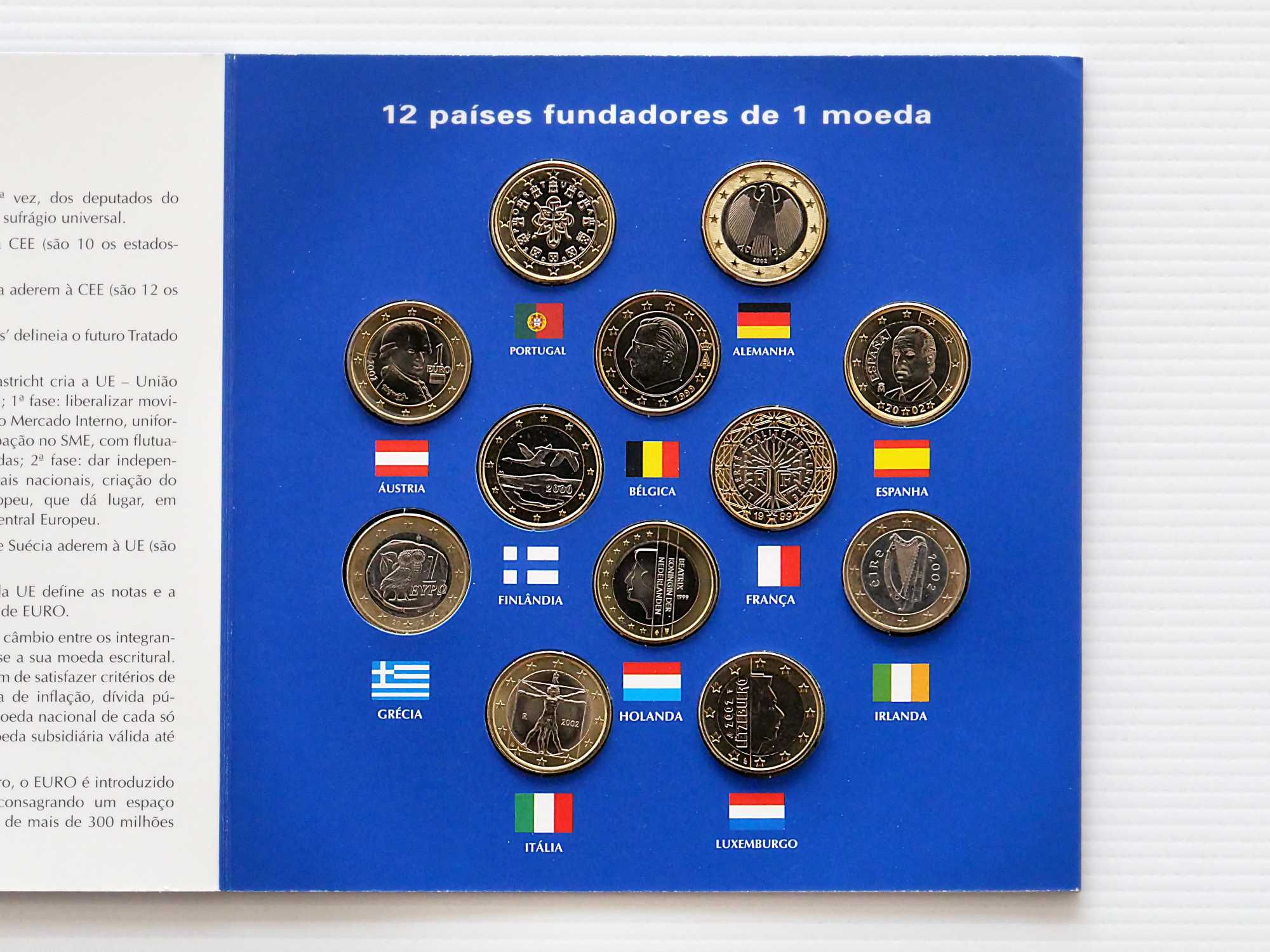 Moedas A União Europeia 2002 O Primeiro Euro de Cada País Fundador