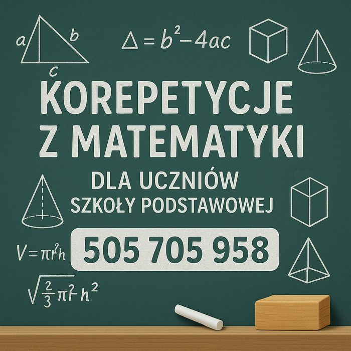 Korepetycje Matematyka Gwarancja skuteczności! Z dojazdami [2 wolne mi