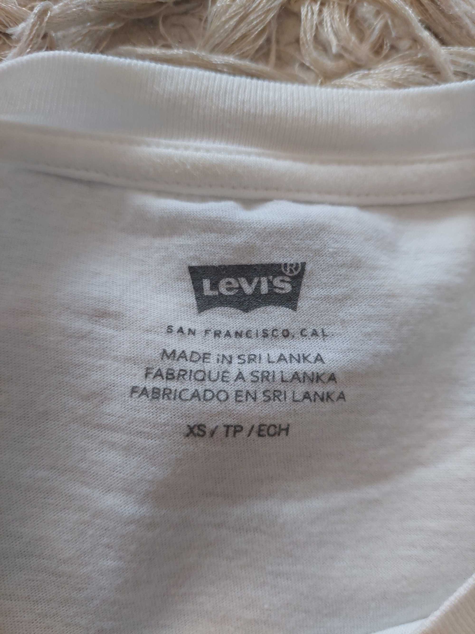 Biała koszulka t-shirt Levi's XS