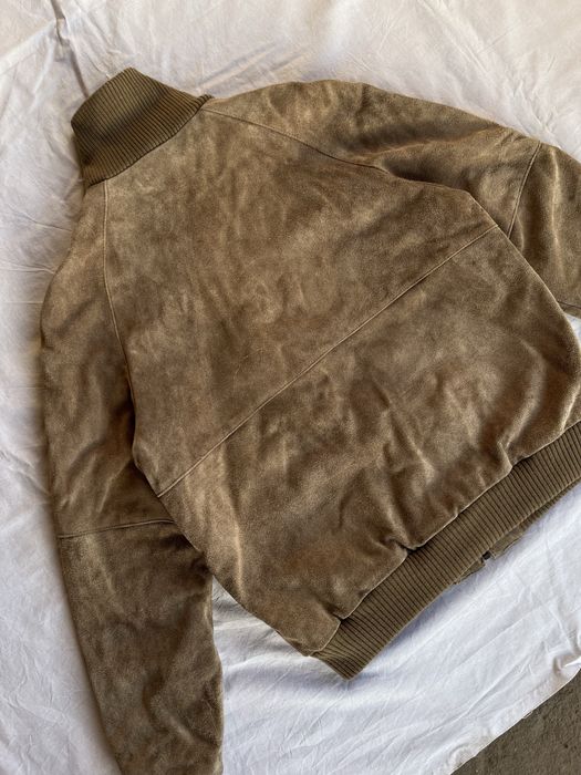 Винтажный замшевый бомбер Vintage Bomber Jacket 90s Style Made Korea