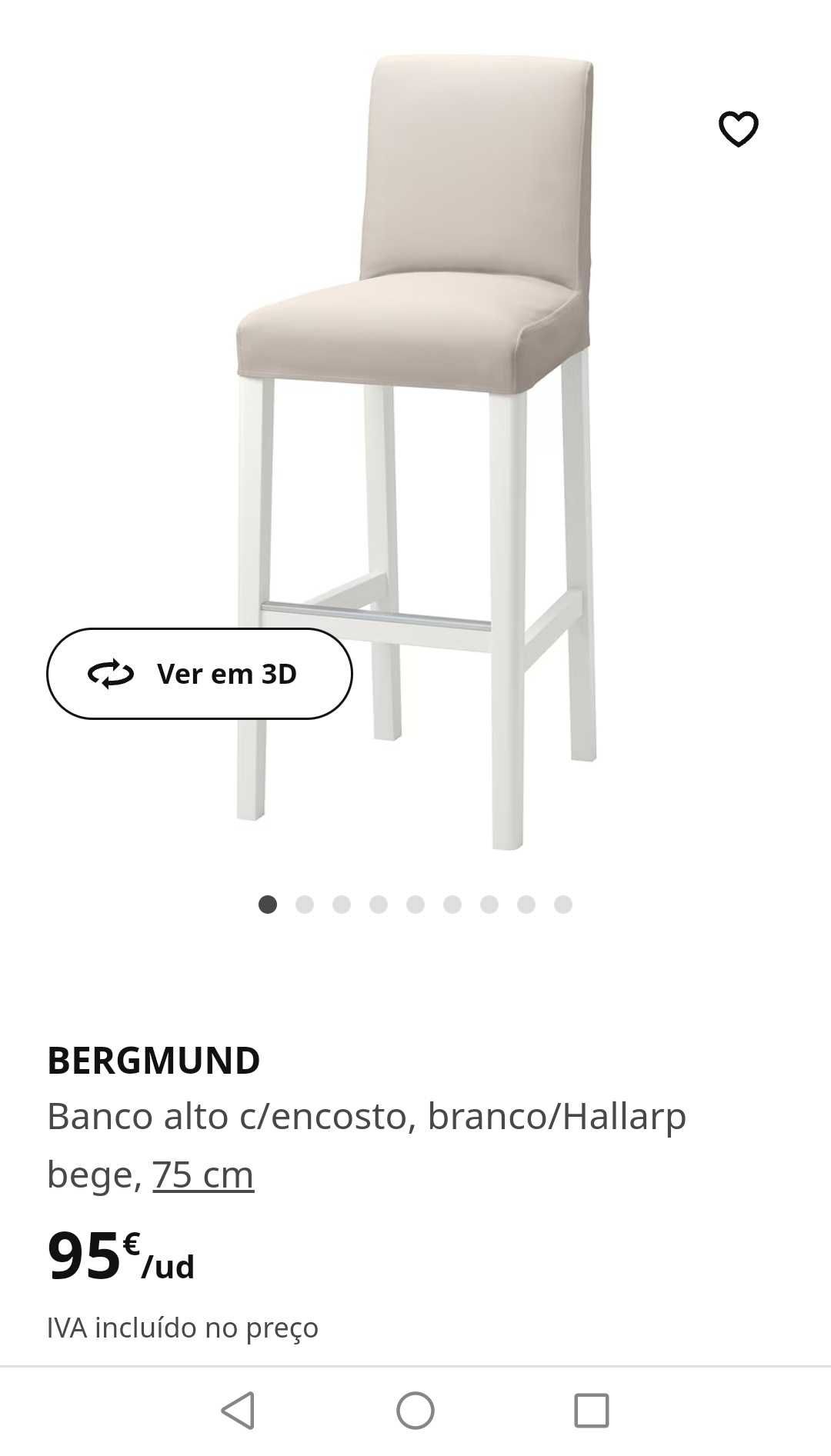 DOIS BANCOS ALTOS c/ Encosto ikea