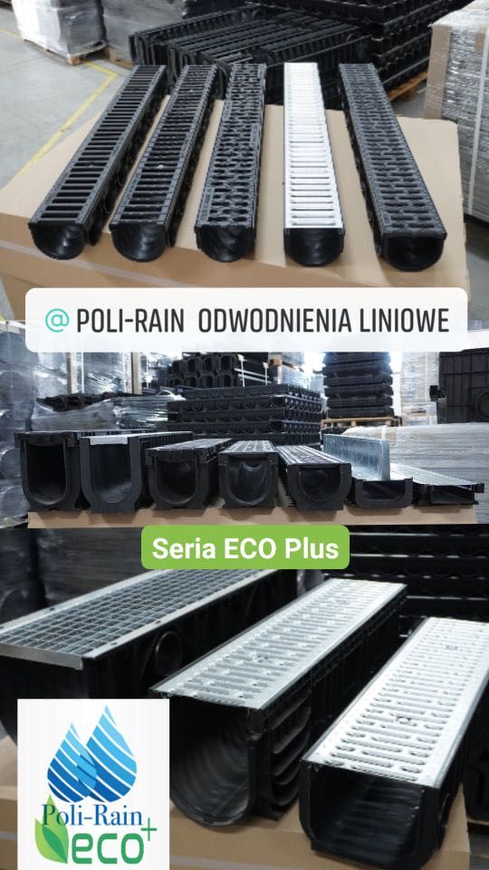 Odwodnienie liniowe A15 9x9cm polipropylenowe z rusztem OCYNKOWANYM!
