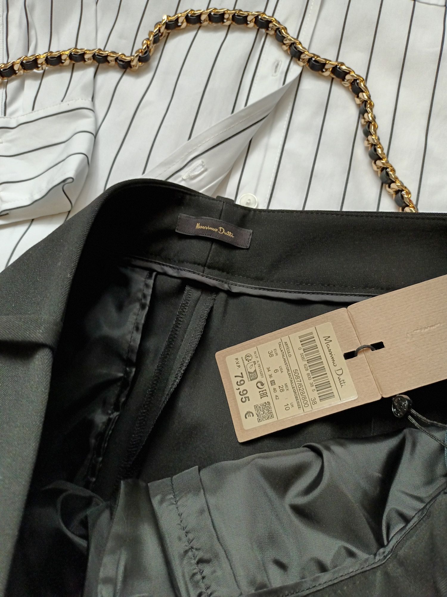 Spodnie cargo straight Massimo Dutti