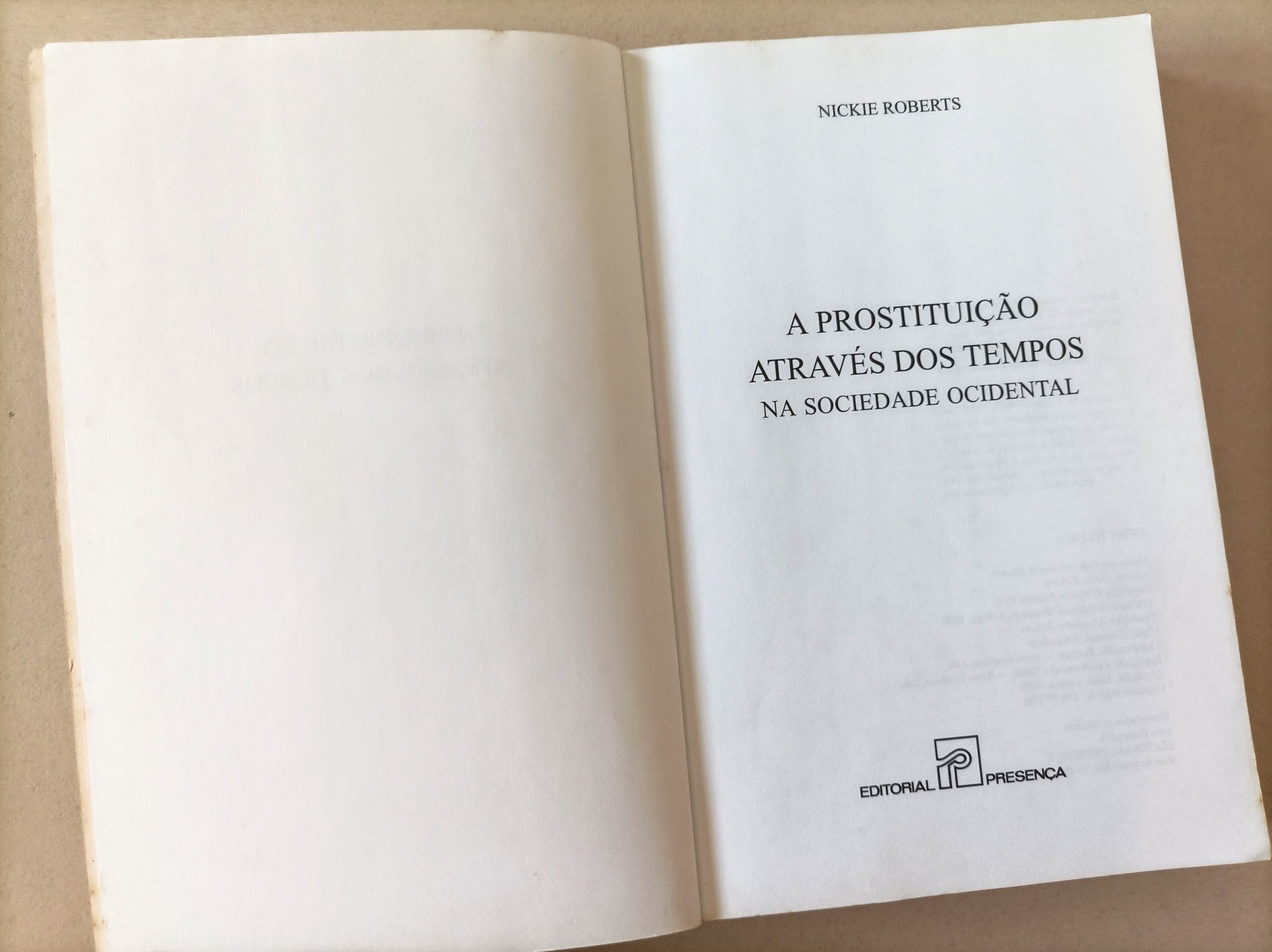 Livro: A Prostituição Através dos Tempos na Sociedade Ocidental