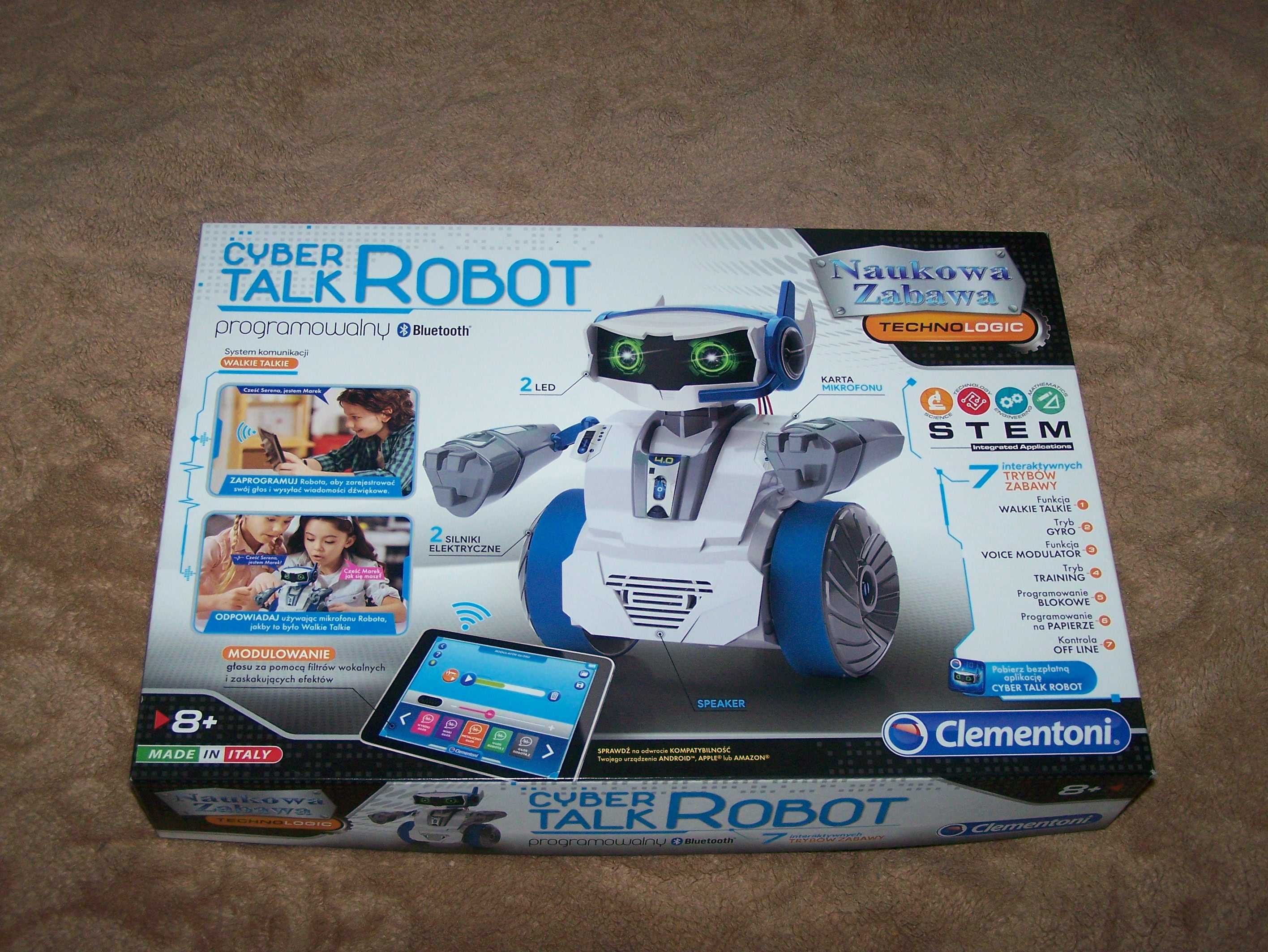 Clementoni, Cyber Talk Robot, mówiący cyber robot, zestaw naukowy