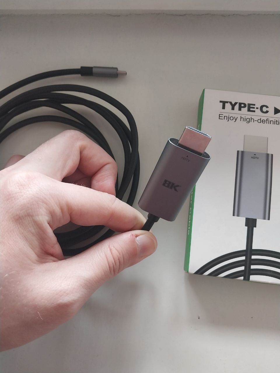 Кабель USB-C на HDMI 2 метри (8K - 60 Hz)