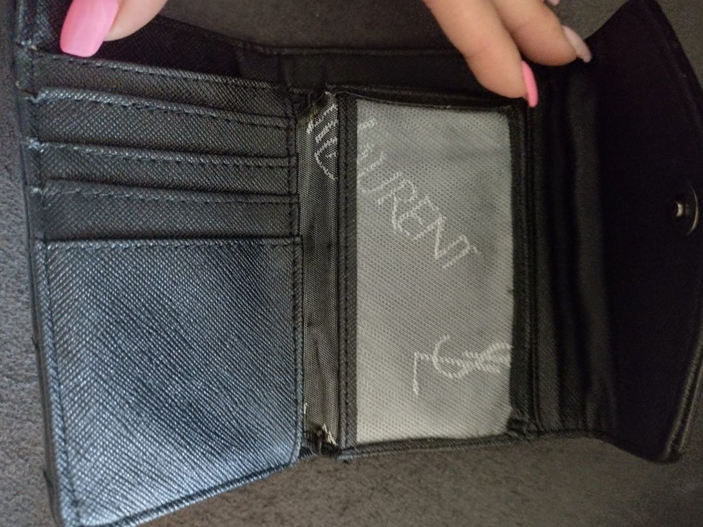 Portfel czarny YSL