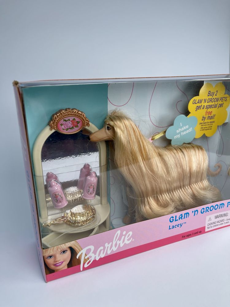 Barbie Glam ʼn Groom Pets «LACEY» Afghan Dog with Accessories 1999