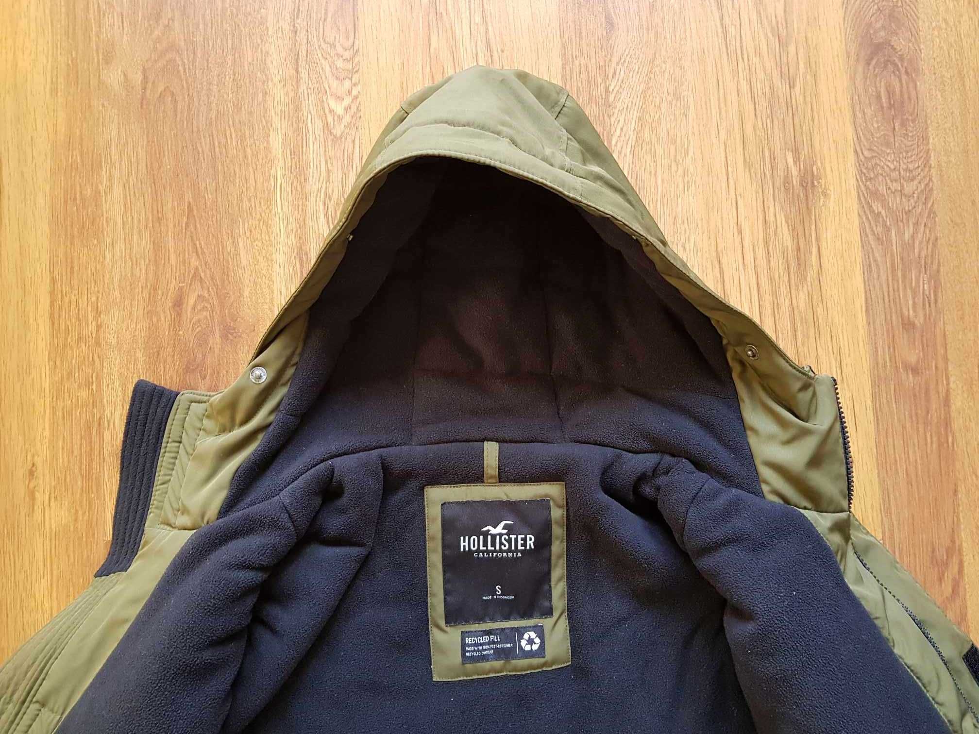 HOLLISTER Kurtka zimowa Parka męska 36 S Khaki Abercrombie&Fitch USA