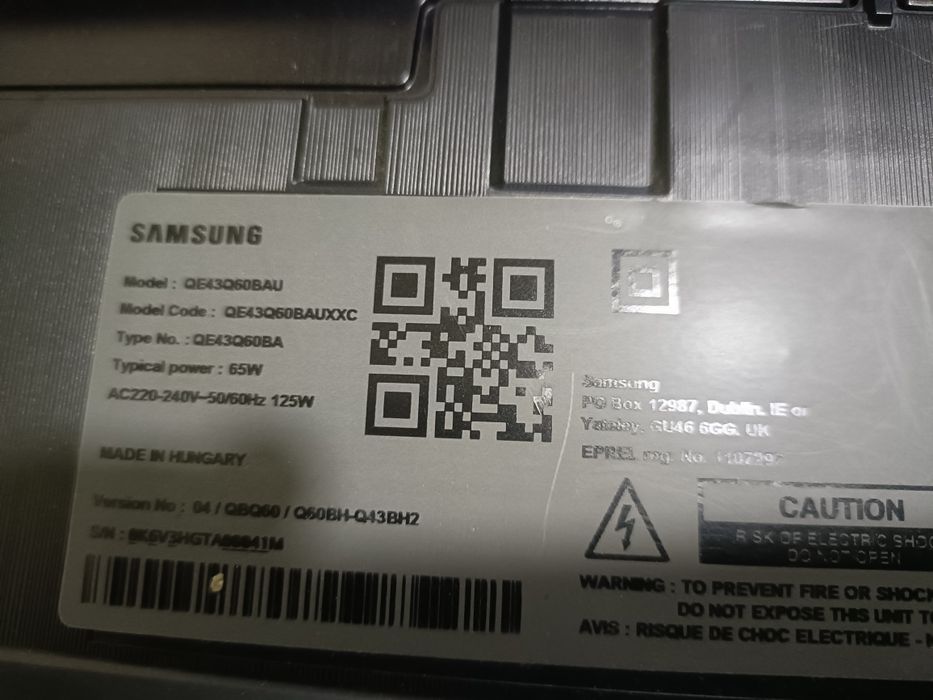 Smart TV Samsung 43 polegadas 4k peças