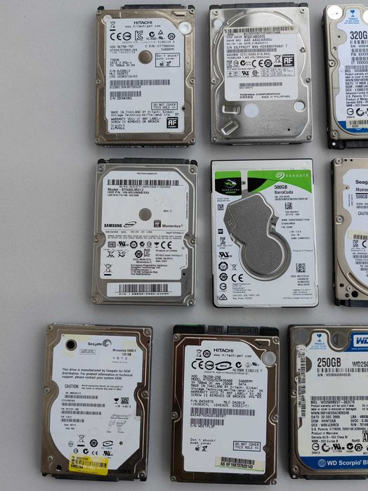 Лот жестких дисков 10 штук 2.5 sata