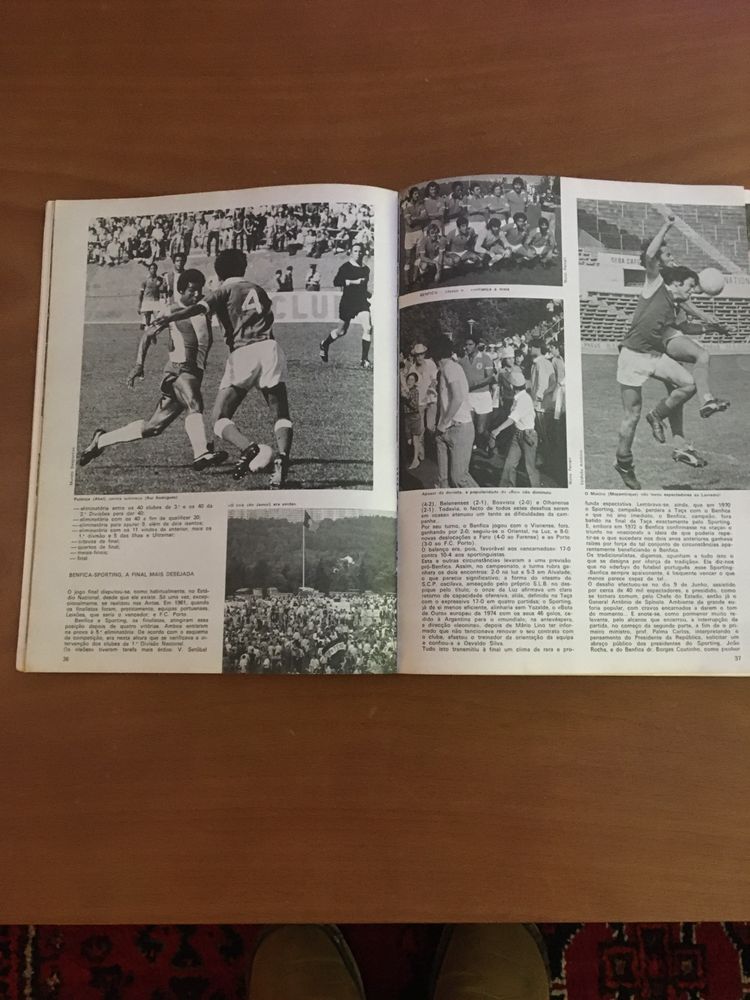 Livro de futebol do ano 1974