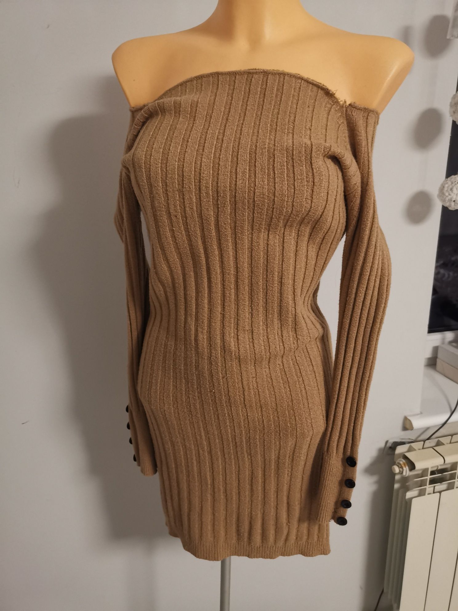 Sukienka sweterkowa prążek roz uniwersalny