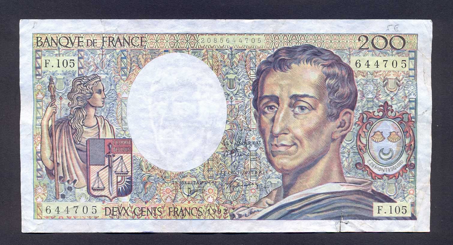 Banknot Francja 200 Franków z 1992 r