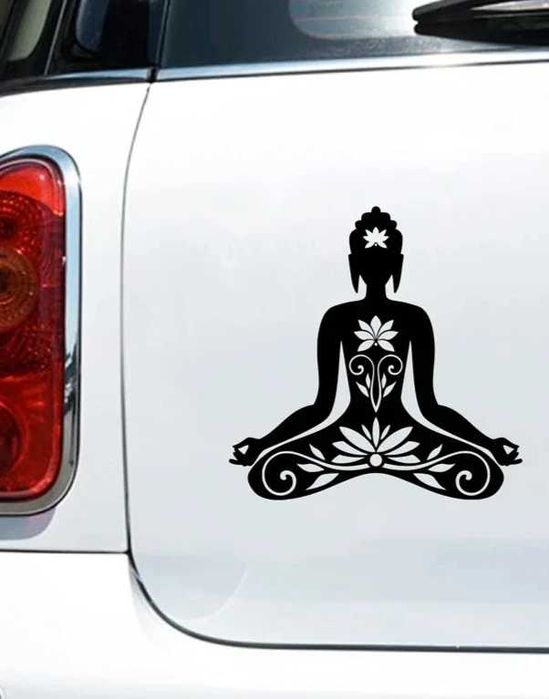 Adesivo Autocolante Vinil - Buddha Buda Meditação Zen Carro Casa