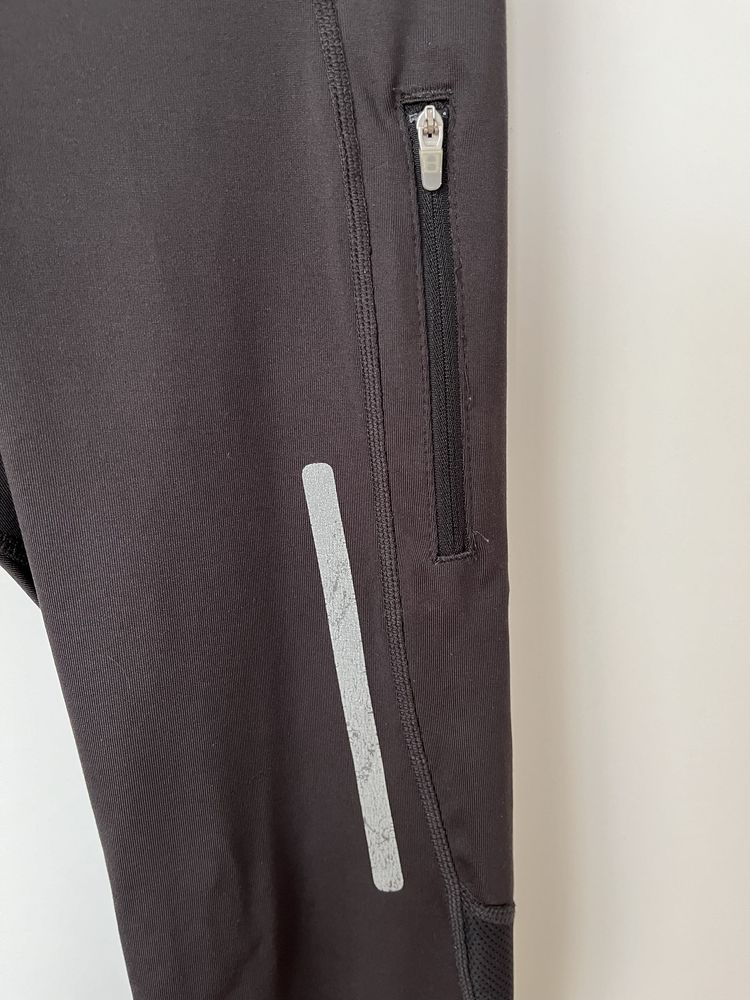 H&M spodnie leginsy treningowe Bieganie jest 36 szary fiolet odblaski