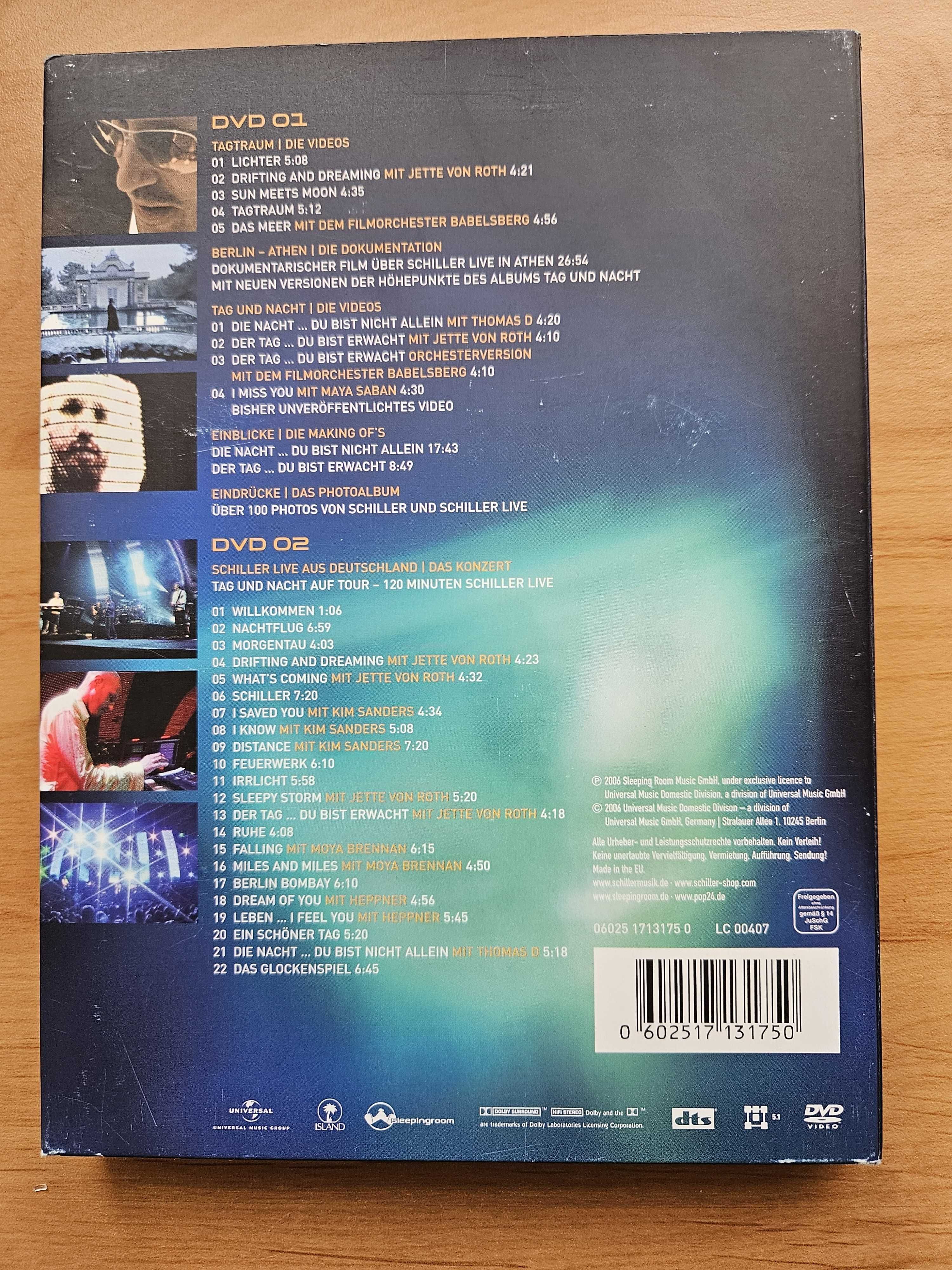 SCHILLER - Dwie Płyty: Sehnsucht Live 2 DVD 2008 + Tagtraum 2 DVD 2006