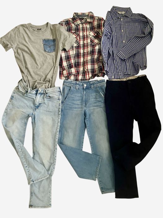 Paka zestaw ubrań chłopięcych szkoła, święta 140 Stan bardzo dobry.