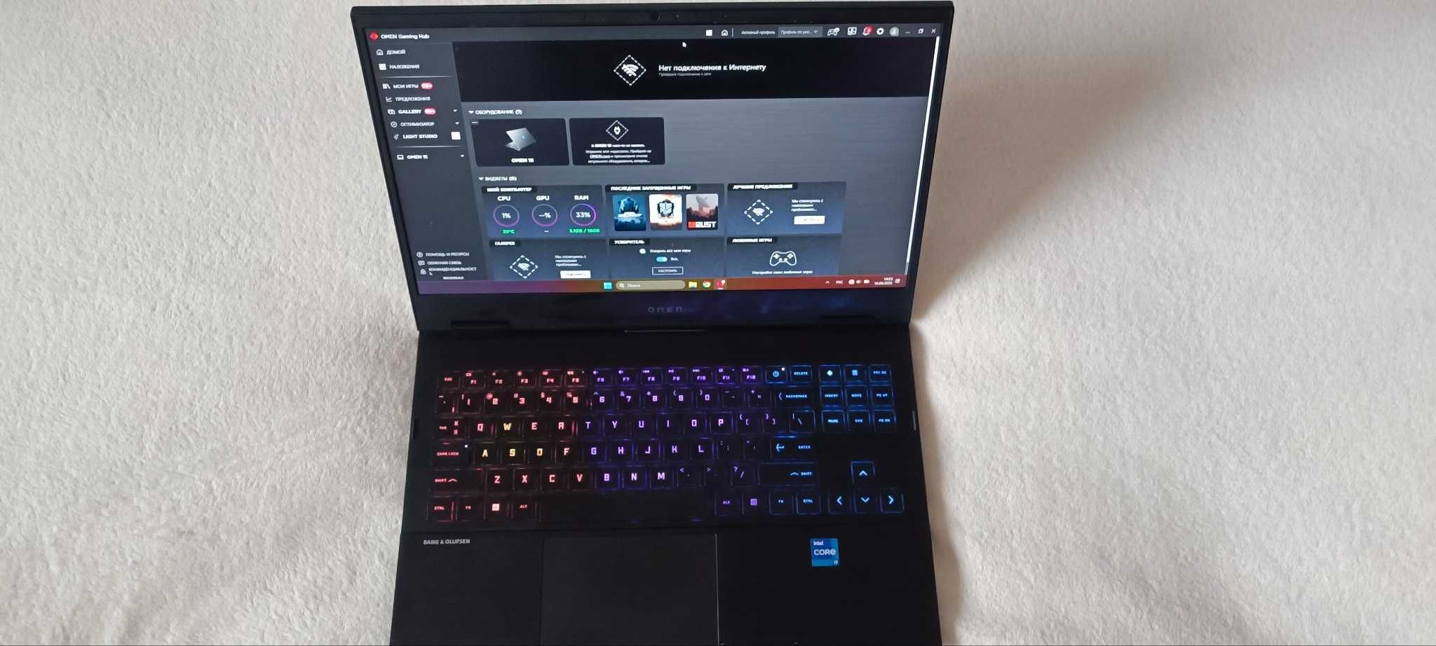 ноутбук Hp omen 15 I7-11800H/RTX3070/16gb/SSD 1tb/144Hz