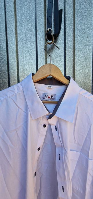 M&P collection Koszula męska biała długi rękaw XXL 45-46