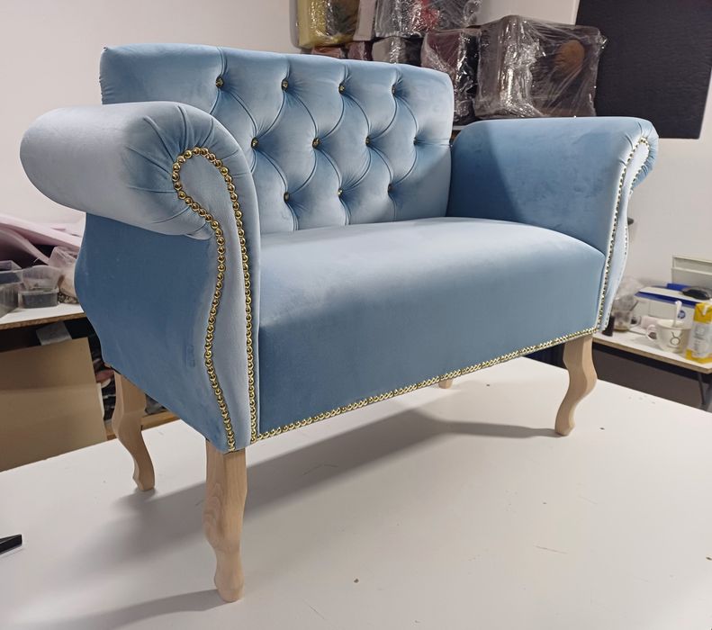 Ławka tapicerowana welurowa glamour -100 kolorów