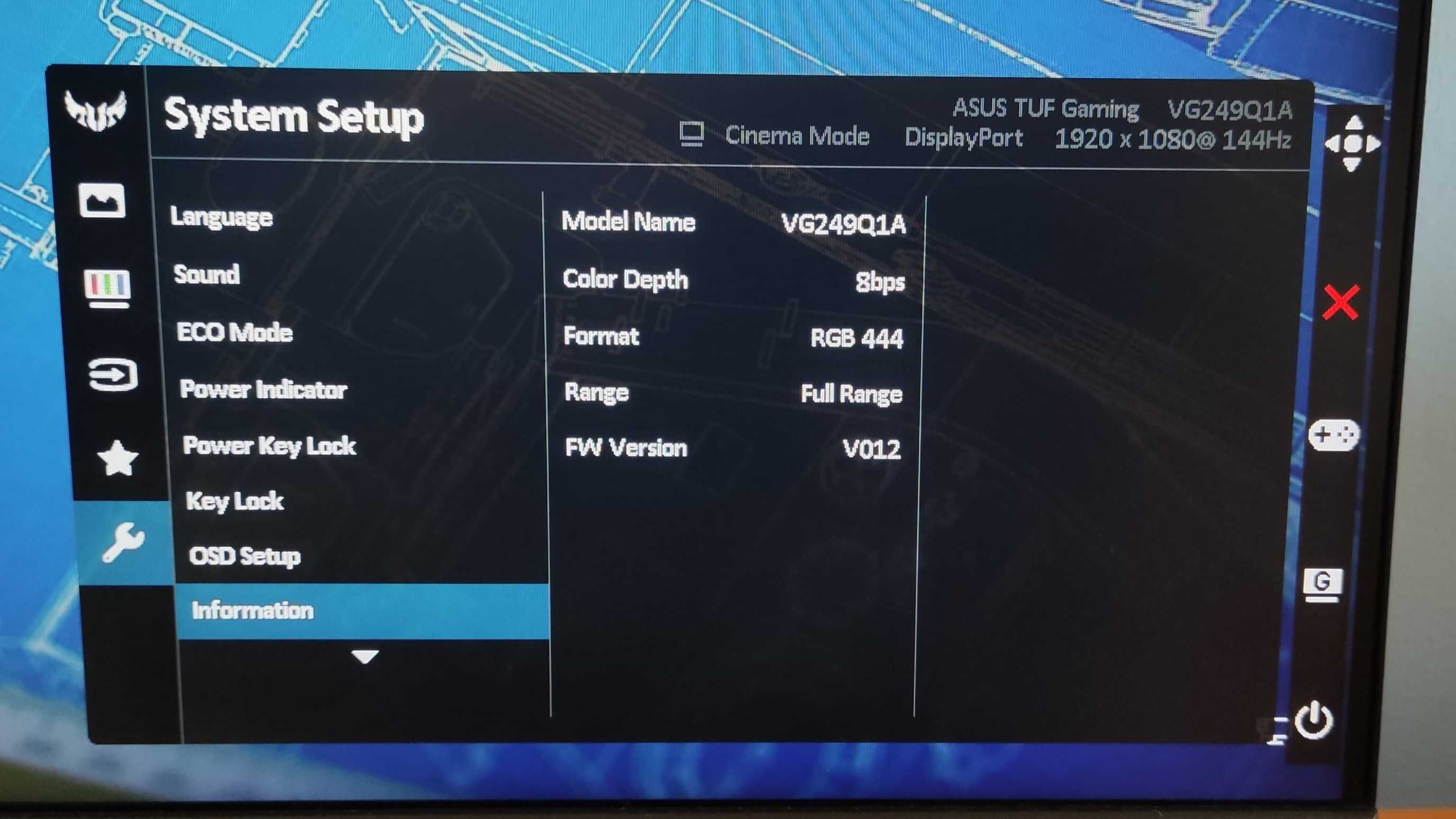 Monitor Asus TUF Gaming VG249Q1A 23.8" FHD 16:9 165Hz FreeSync