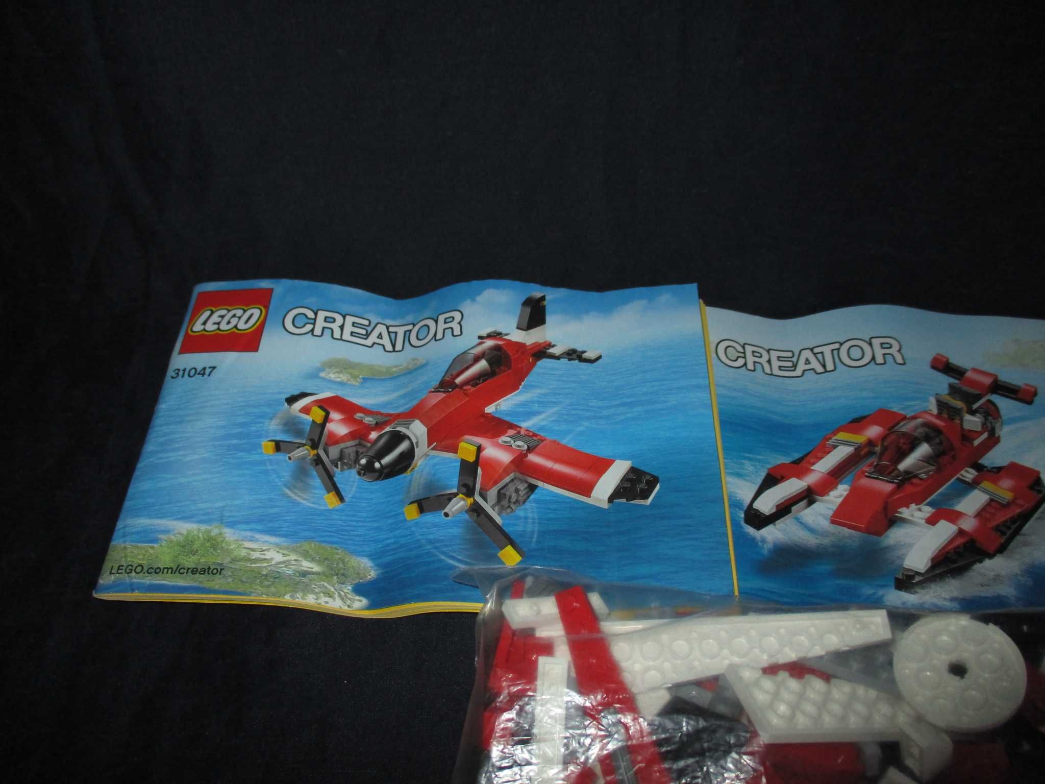 Lego Creator 31047 Avião a Hélice Hidroavião Helicóptero 3 em 1