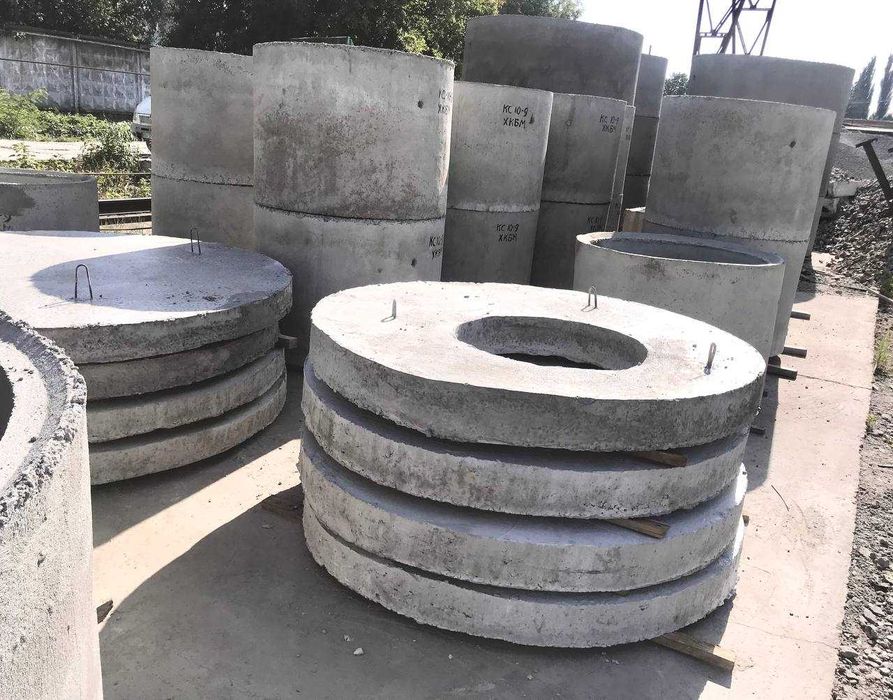 Кільця залізобетонні, плити для колодязів від виробника, доставка