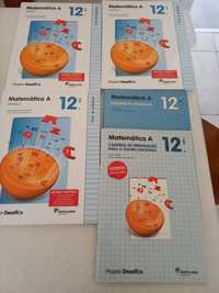 Manual, caderno exercícios e de preparação de exame Matematica A do 12
