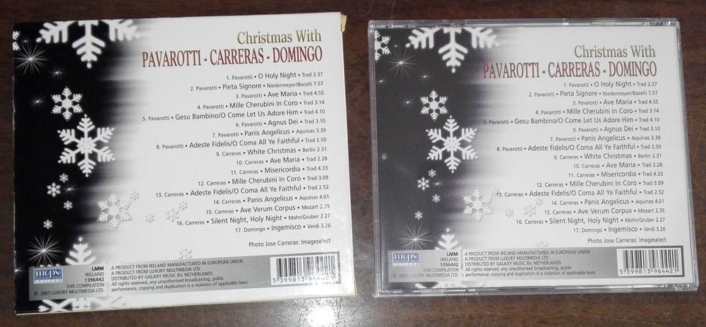 CD Christmas with Pavarotti, Carreras, Domingo