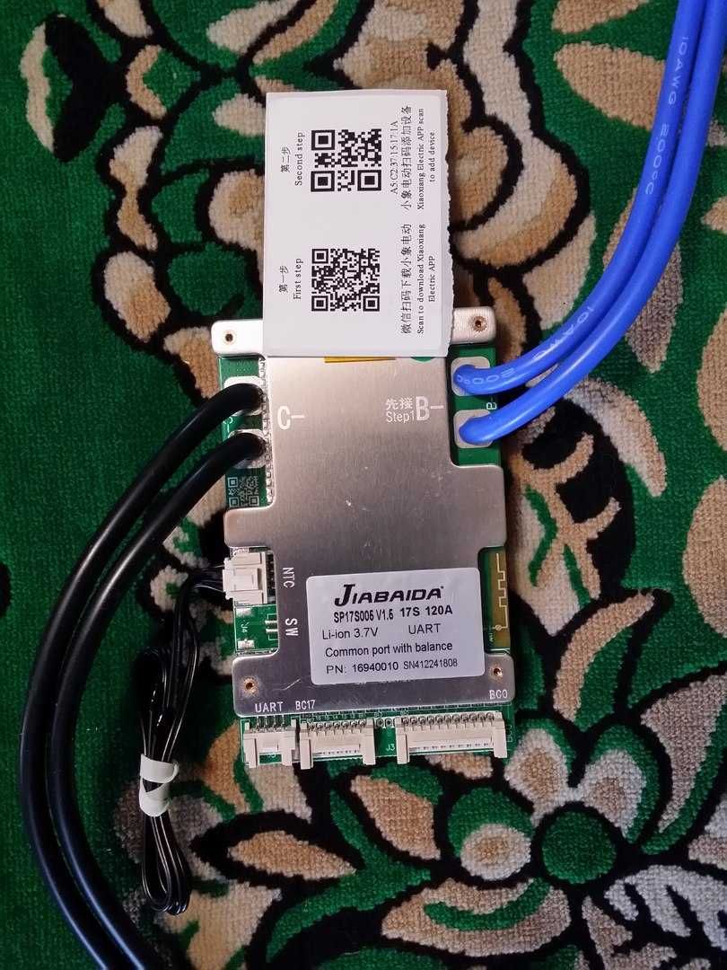 Смарт БМС на 120 Ампер BMS JBD 10S-17S SP17S005 V1.8 с блютузом