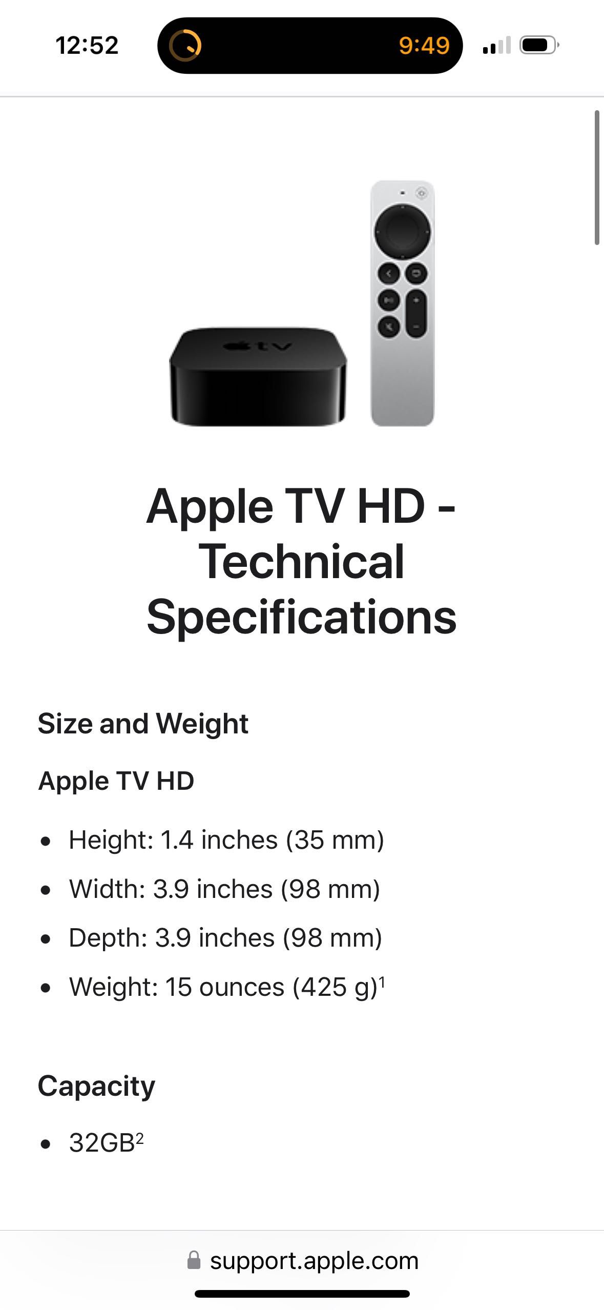 APPLE TV HD - Excelente estado