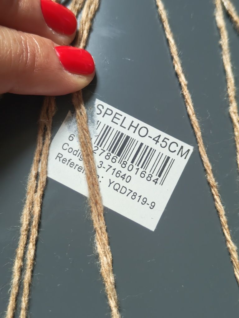 Espelho em macramé 45cm