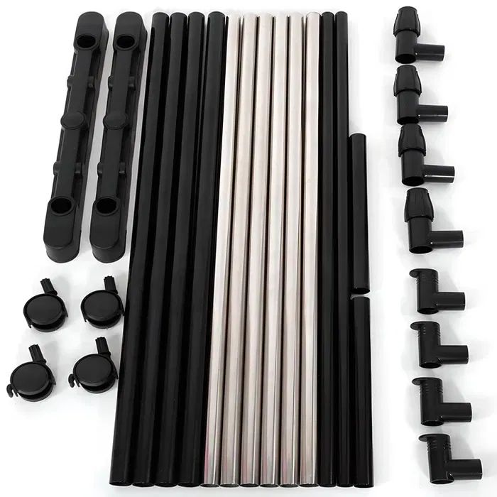 Wieszak Na Ubrania Wolnostojący Na Kółkach Podwójny Regulowany Stojak