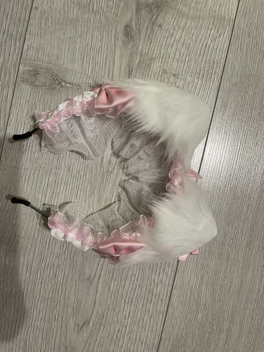 Котячі вушка ружеві Kawaii Cutecore Neko