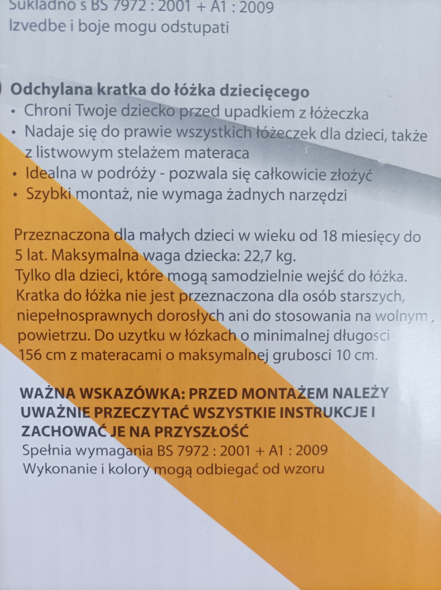 barierka ochronna do łóżka