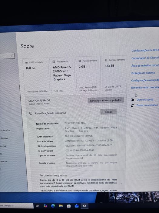 Pc gaming em bom estado