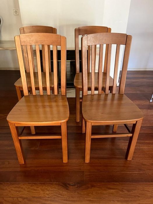 Conjunto 4 cadeiras madeira