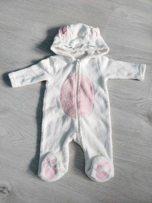 62 kombinezon pajacyk dziewczęcy niemowlęcy króliczek pluszowy