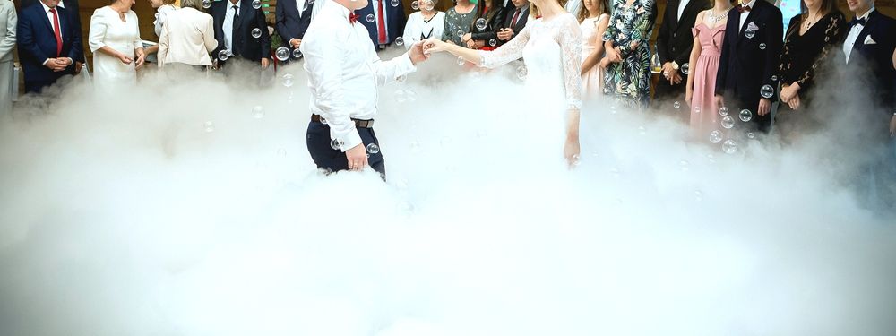 Pierwszy Taniec w Chmurach Ciężki dym Wesele Led