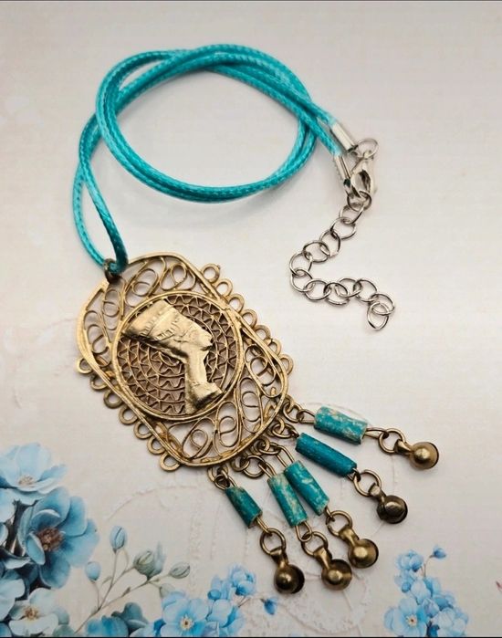 Nefretete złoty egipski naszyjnik kolia choker Fashion Jewelry Modny