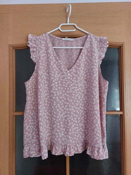 Bluzka z motylkowymi ramionami Made in Italy UNI S M L