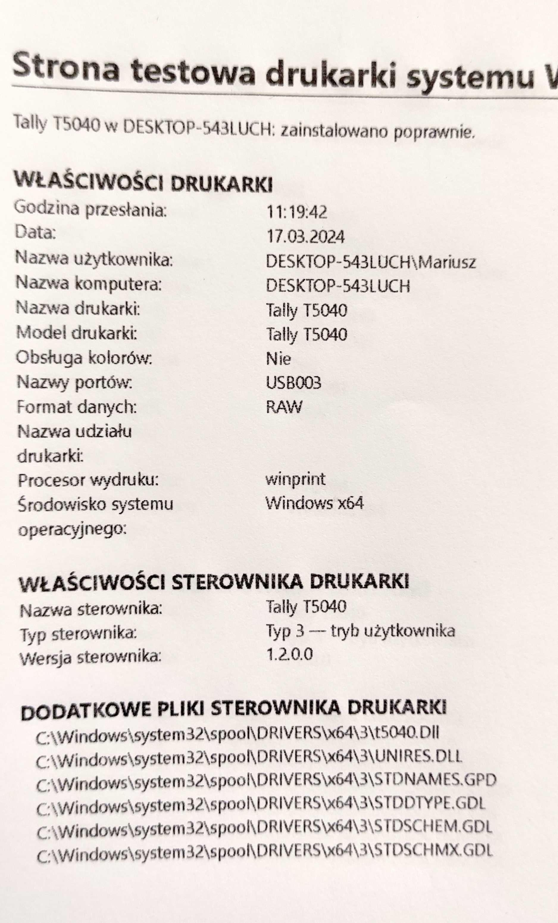 tally t 5040 profesjonalna drukarka igłowa  okazja