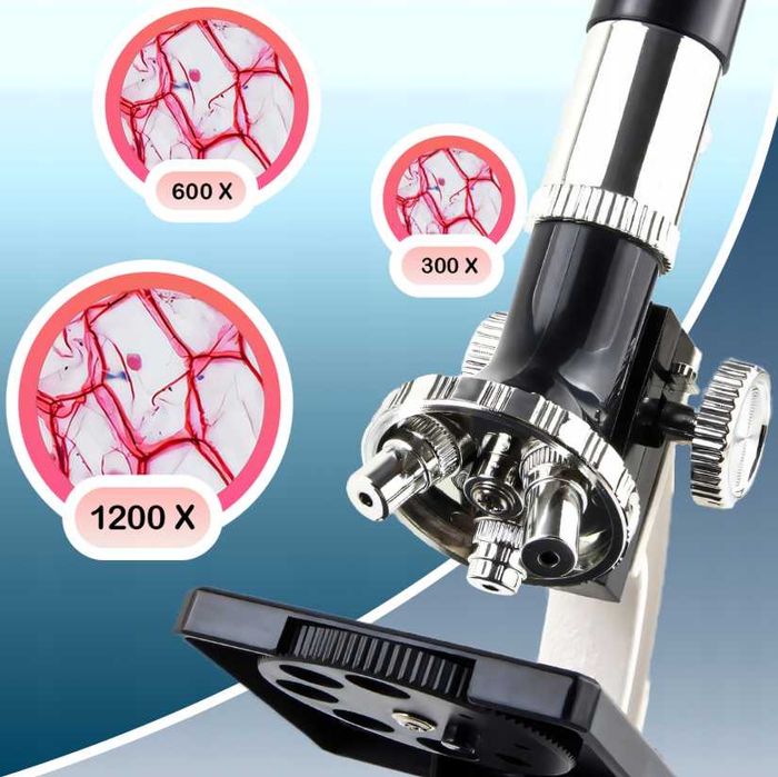 Precyzyjny Mikroskop Optyczny Laboratoryjny Zestaw Zoom 1200x - OKAZJA