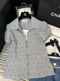 Chanel® Luksusowy T-shirt CC ekskluzywna bluzka markowa logowana bluza