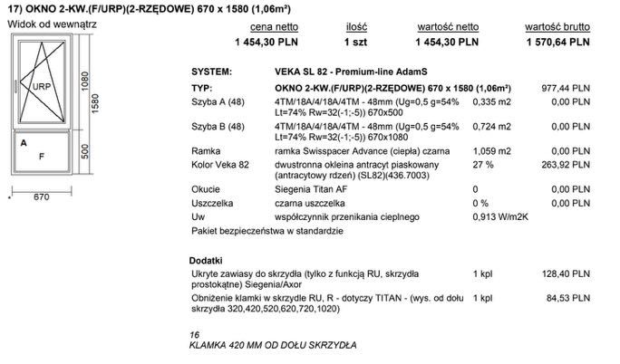 Sprzedam okna 6 szt okien VEKA SL 82 z demontażu (nowe)