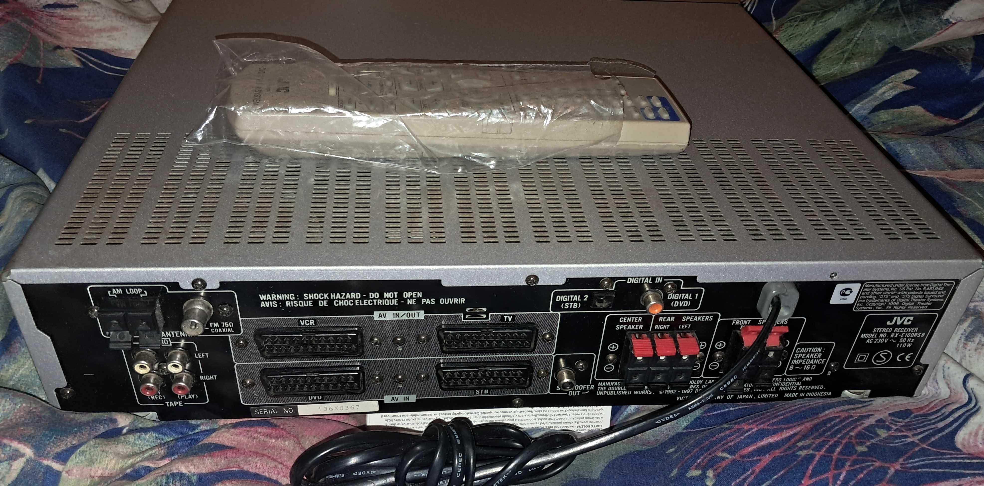 Amplituner 5.1 oraz stereo JVC RX-E100R