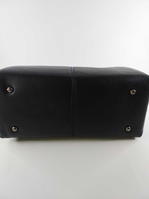 Сумка жіноча саквояж на два відділення мала чорна Karlos Marconi