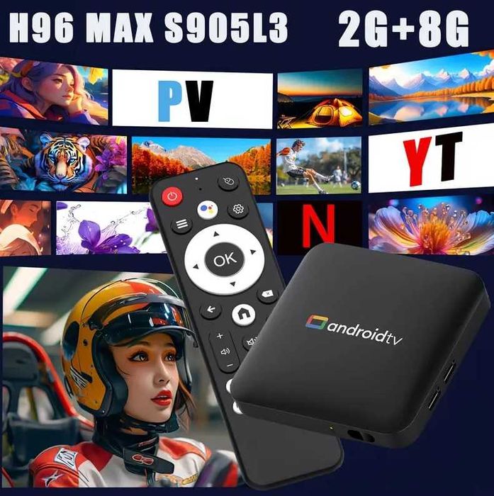 ИГРОВАЯ АНДРОИД 14 ПРИСТАВКА ДВОЙНОЙ WIFI 2.4 и 5 ггц голосовой пульт