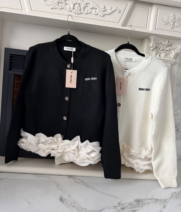 Вязаный кардиган miu miu